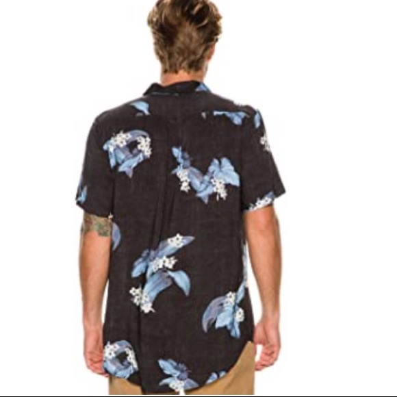 RUSTY MELODIOUS MEN'S BUTTON UP SHORT-SLEEVE SHIRT - Picture 3 of 5